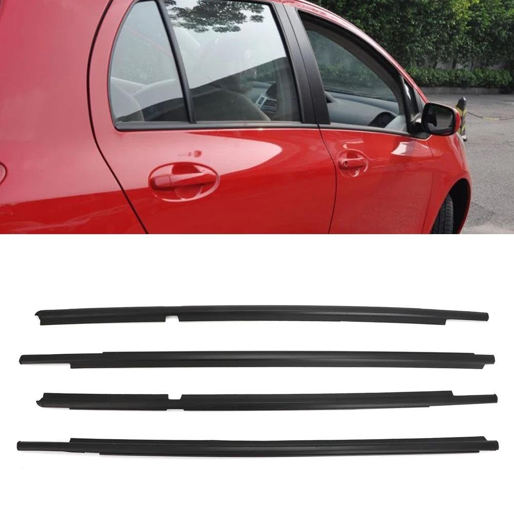 do Yaris Hatchback 2006-2013 4 szt. szyba samochodowa uszczelniona taśma uszczelniająca pasek szklany boczny okno uszczelka listwa uszczelniająca