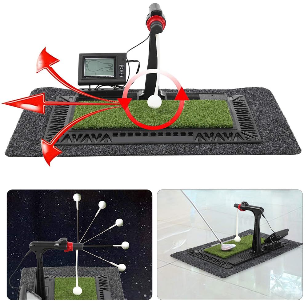 Trenażer swingu golfowego, cyfrowy trening swingu Golfowy przyrząd do ćwiczeń swingu Maty do gry w golfa z cyfrowym ekranem, obrót o 360 stopni Trenażer uderzeń golfa Swing