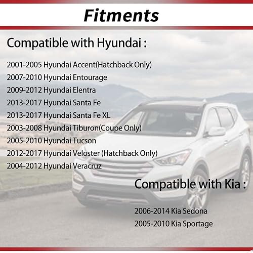 Miniatura 7 de OTUAYAUTO 98510-2V100 Bomba de lavado de parabrisas - Reemplazo para Hyundai Accent Elentra Santa Fe Tiburon Tucson Entourage Veloster Veracruz  Kia