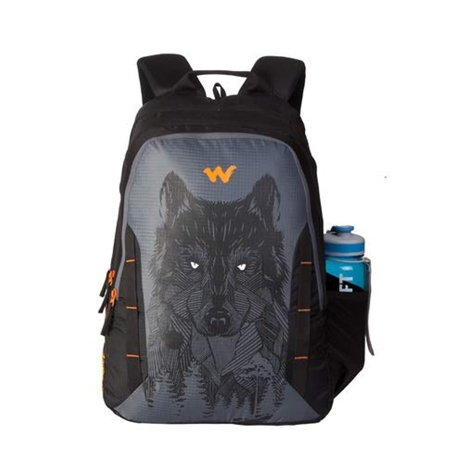 44 Litres Nylon Casual Backpack - Wolf Black (Large Size)