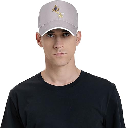Miniatura 9 de Mason Shriner Split Masonic Shrine Noble Gifts - Gorra clásica gris para hombres y mujeres, gorra de béisbol para papá, gorra lisa ajustable, Gris