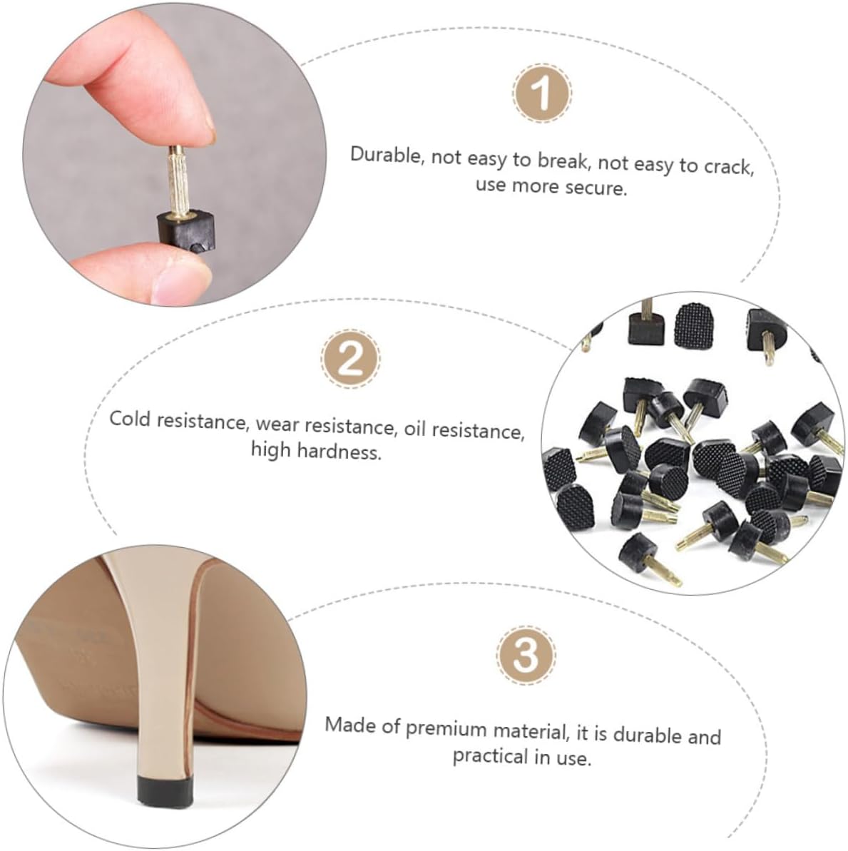 BESPORTBLE 30pairs Shoe Heel Cases for Women Heel Protectors Protective Cover High Shoe Cover Supplies