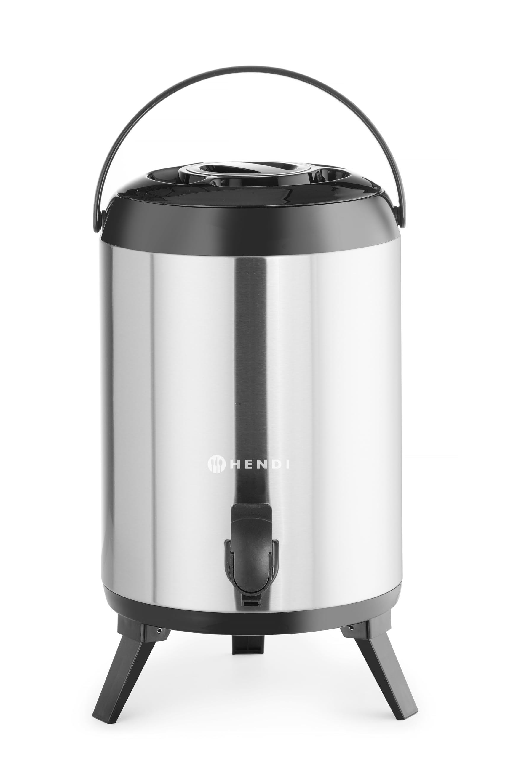 HENDI Distributore acqua calda e fredda portatile, 9L, acciaio inox, -10° a 100°C, ø226x350mm