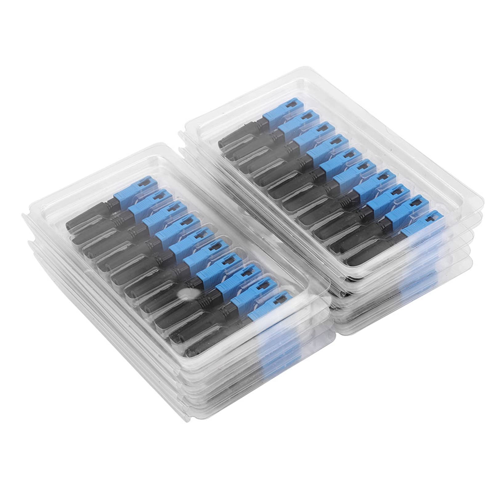 Dioche Kit de Connecteur SC Optic Fibre 100pcs - Connecteurs Rapides Rapides pour les Applications FTTH | à Fibre Optique SC Intégrés pour des Performances Stables et Fiables