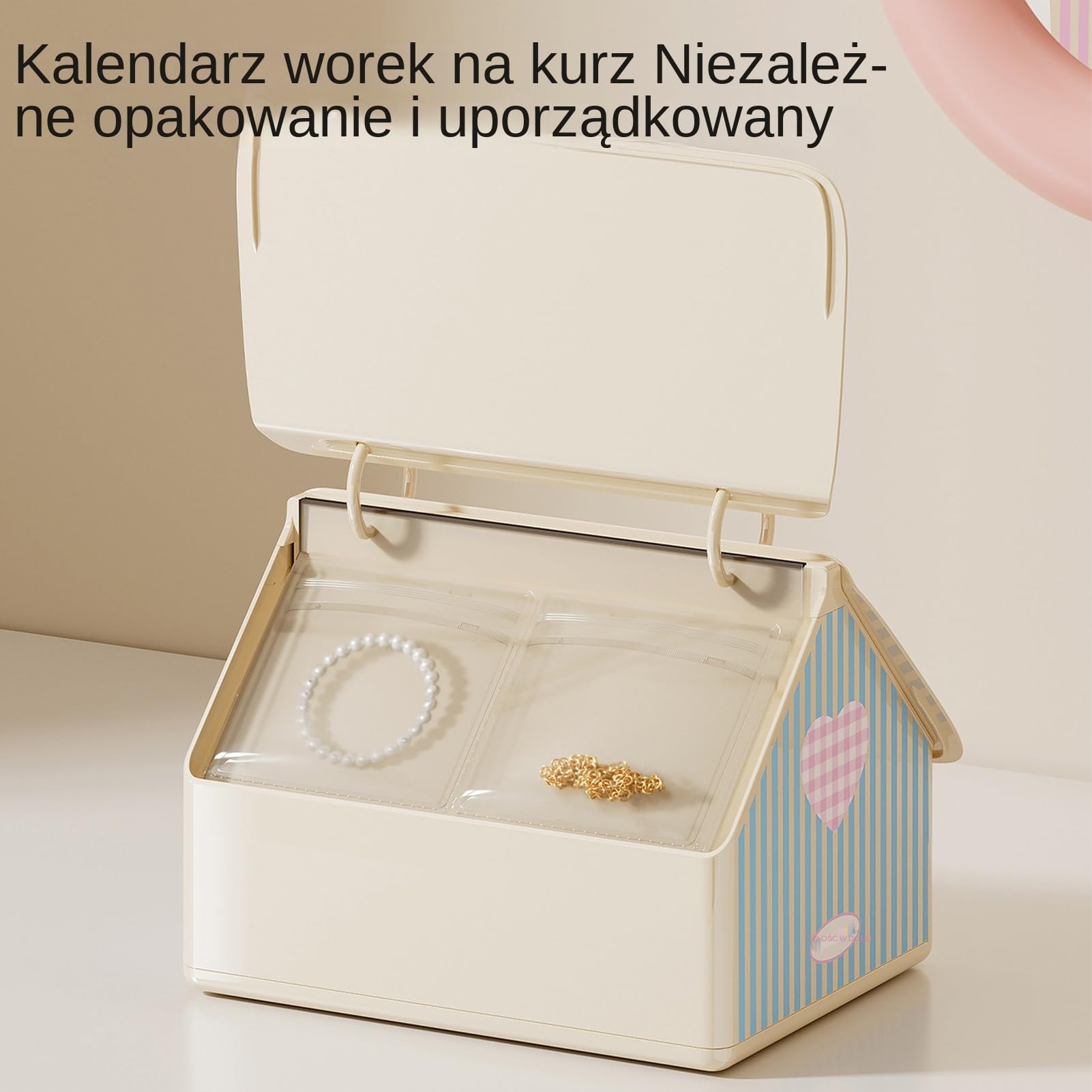 Organizer Na Biżuterię Dla Dziewczynek Uroczy Domek Wielofunkcyjny | Organizer Na Kolczyki Dla Kobiet I Dziewczynek Do Łazienki Biurka Toaletki Stolu Sypialni