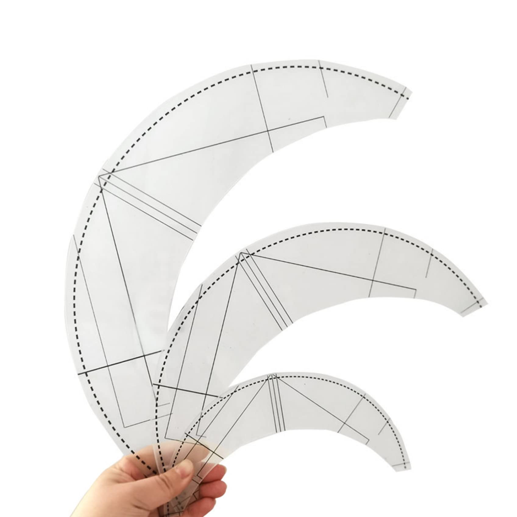 Arc Quilting Ruler Tablecloth Braided Twist Template Sewing Machine Ruler Sewing Accessories 3PCS School Office Accessory