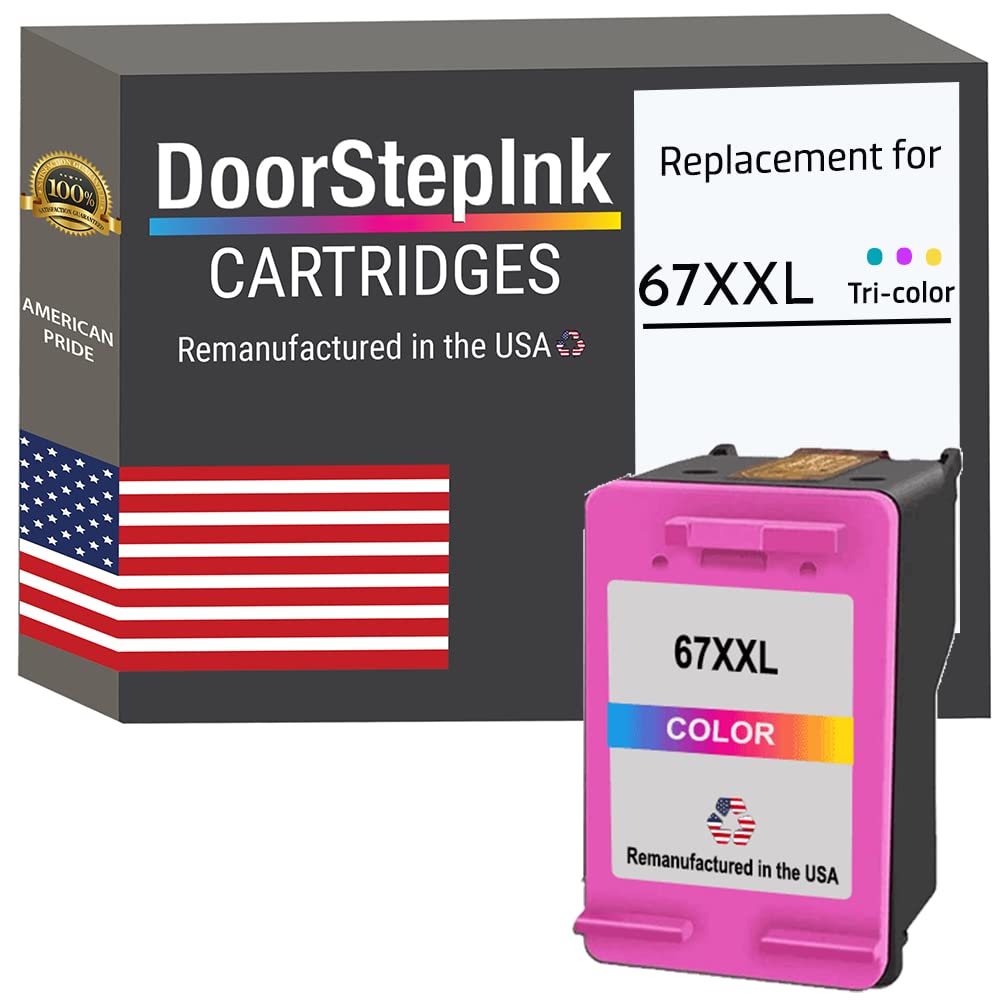 Amazon.com: DoorStepInk 67XXL Tri-Color Remanufactured Ink
