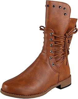 Botines con plataforma para mujer, con tacón de bloque y hebilla, estilo medieval, botas medievales con punta redonda, botas de caña larga de un solo color, botas con cordones, tacones altos,