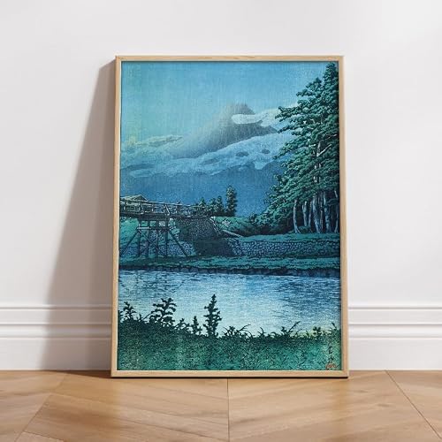 ROSSOGRAFICO 川瀬巴水 ポスター 田子の浦橋 版画集 日本画 複製画 風景画 日本製 アートポスター A3
