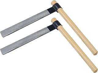 Timber Tuff Shingle Froe Traditional Woodworking Tool w/Anodized Steel Blade & Lightweight Handle for Wood Splitting, Shaving, & Scraping (2 Pack)