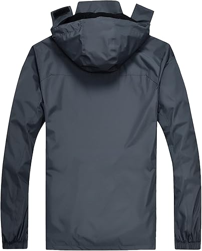 Miniatura 2 de Chaqueta impermeable ligera para hombre, a prueba de viento, chaqueta con capucha para lluvia para correr, senderismo, ciclismo, viajes, M-7XL