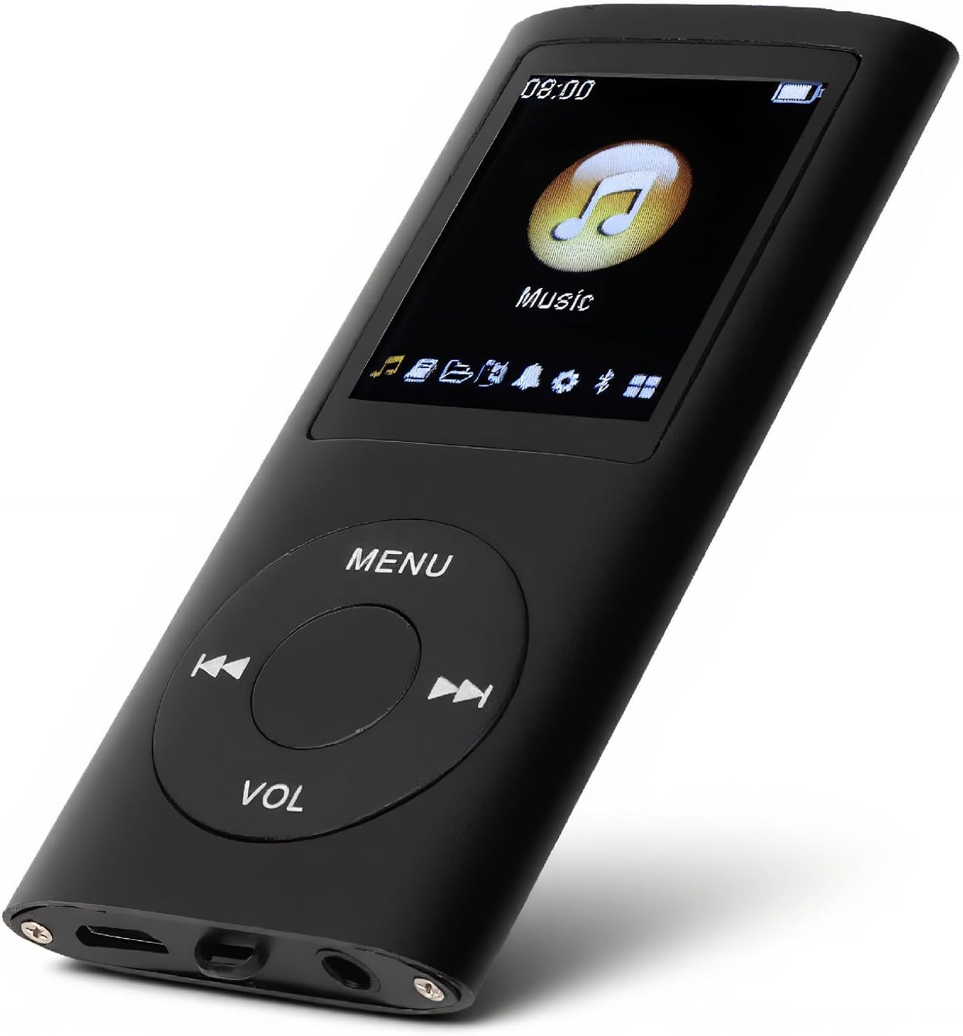MP3 Player With 1.8 Inch LCD Screen, HiFi Lossless Sound Slim Portable Digital Audio Player for Students, Support Expandable Memory
