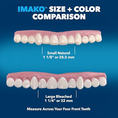 Miniatura 9 de Imako Cosmetic Teeth 2 Pack Large Natural Uppers Only- Arrives Flat Fit at Home Do it Yourself Smile Makeover