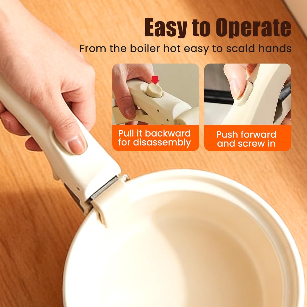 ComedyKing Générique Universal Removable Handle for Pans, Poignée Amovible Universelle Pour Poêles, Removable Handle, Detachable for Heat Resistant Saucepan (250°C) (noir) - 4