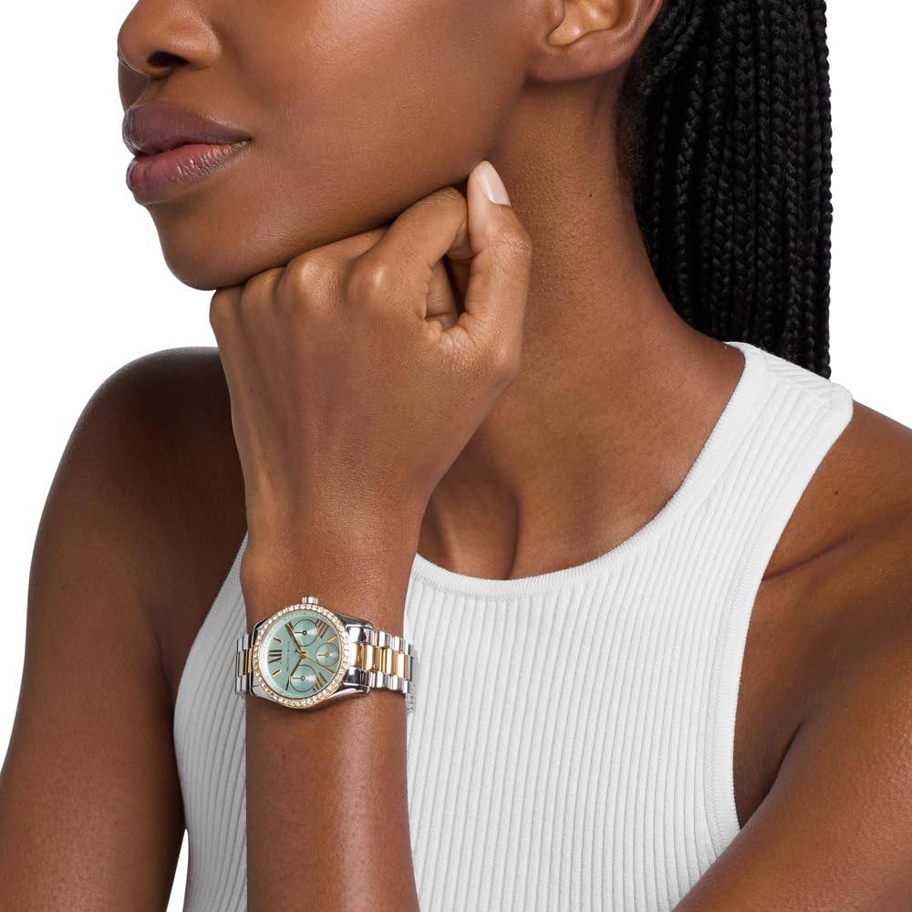 Michael Kors Lexington Mujer Reloj de 34MM de Acero Inoxidable Bicolor, MK7609
