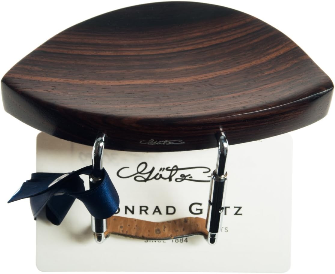 Conrad GotzZK4255 Original Chinrest for Violin 4/4, Kaufmann Rosewood, Closed Style Brackets