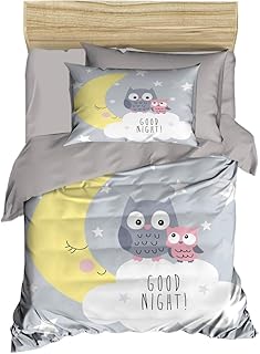 100% Cotton Baby Bedding Good Night Moon Themed Nursery Baby Bed Set, Toddlers Crib Bedding for Baby Boys and Girls, Duvet Cover Set with Comforter, 5 Pieces