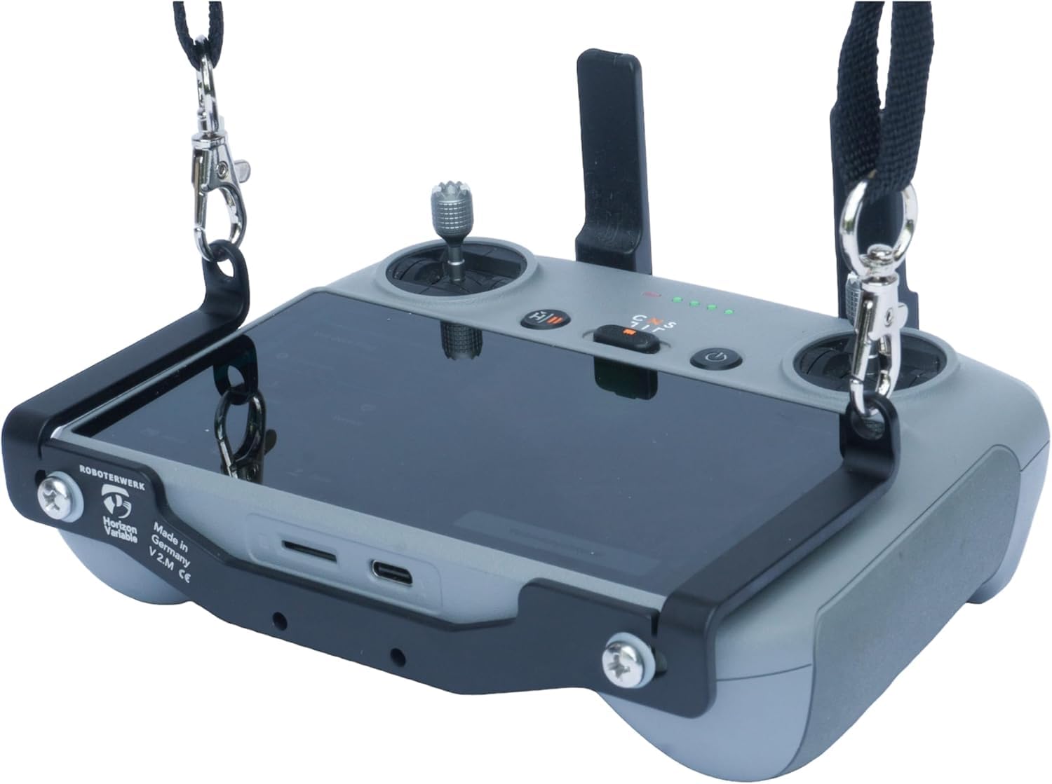 Roboterwerk - Universelles Schultergurt-System für DJI Controller: Kompatibel mit DJI Smart, RC Pro, RC & RC2 - Innovative Waagerechte Aufhängung für Stabilität und Präzise Steuerung