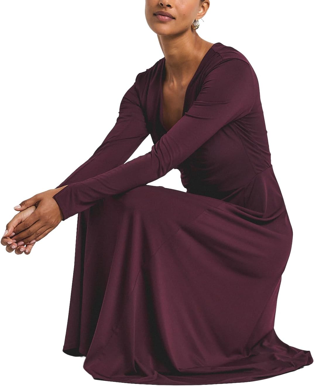 Derek Lam 10 Crosby Womens Isabella Ruched Front Long Sleeve Dress - Image 5