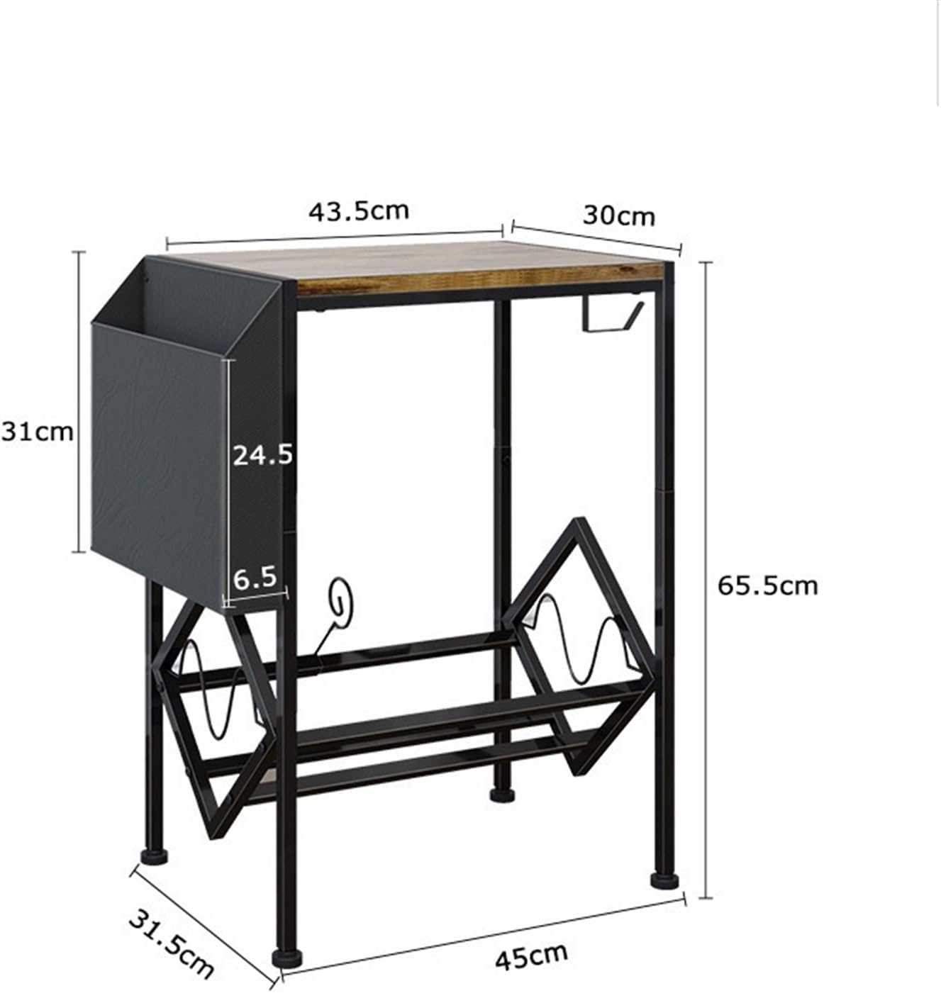 CD Holder Home CD Storage Rack Carbon Steel Creative Living Room Small Side Table Vinyl Record Storage Rack Simple Bookshelf Record Player Stand