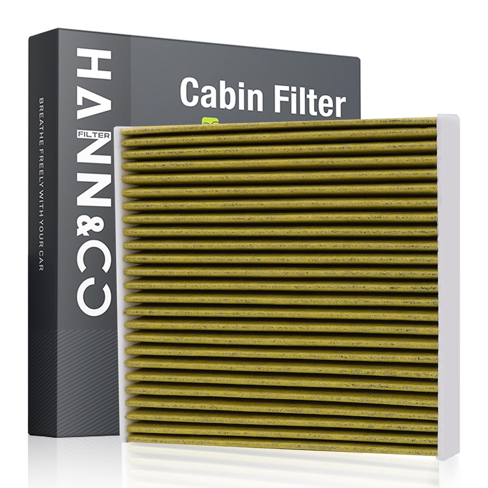 HEPA Grade Activated Carbon High Flow Cabin Air Filter，Adopts Silver ion Technology，50% Longer Service Life，Suitable For Toyota；Lexus；Subaru；Land Rover Replacement CF10285，CP285（HCC1011-Y）