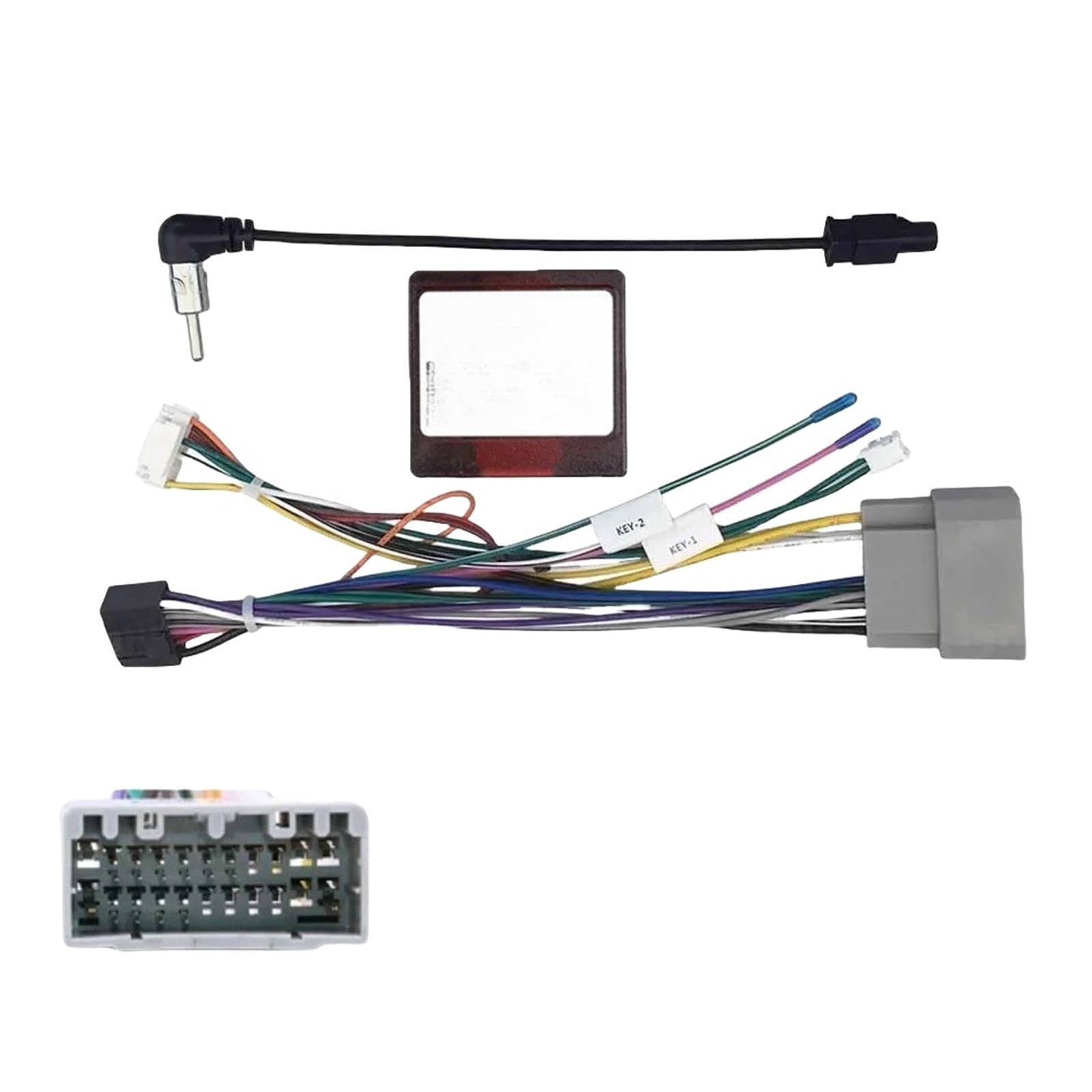 Cable de cableado de radio de coche, adaptador de arnés de 16 pines con decodificación de caja CANBUS, compatible con Chrysler 300C, GRAND VOYAGER RP5-CH-004, Jeep y Dodge.