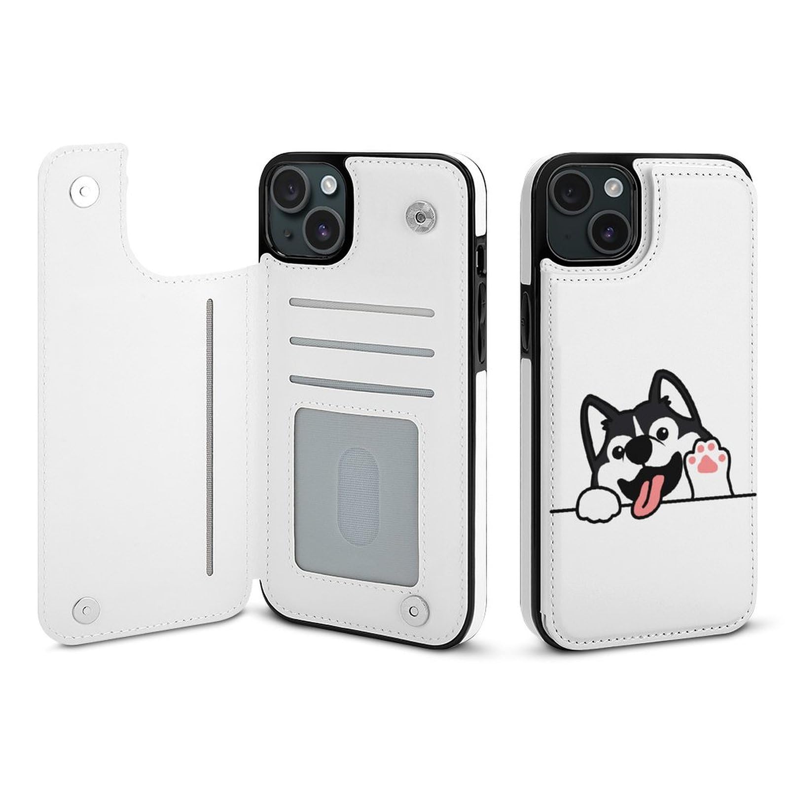 Amazon.co.jp: iphone 15 ケース 手帳型 かわいい ハスキー 漫画