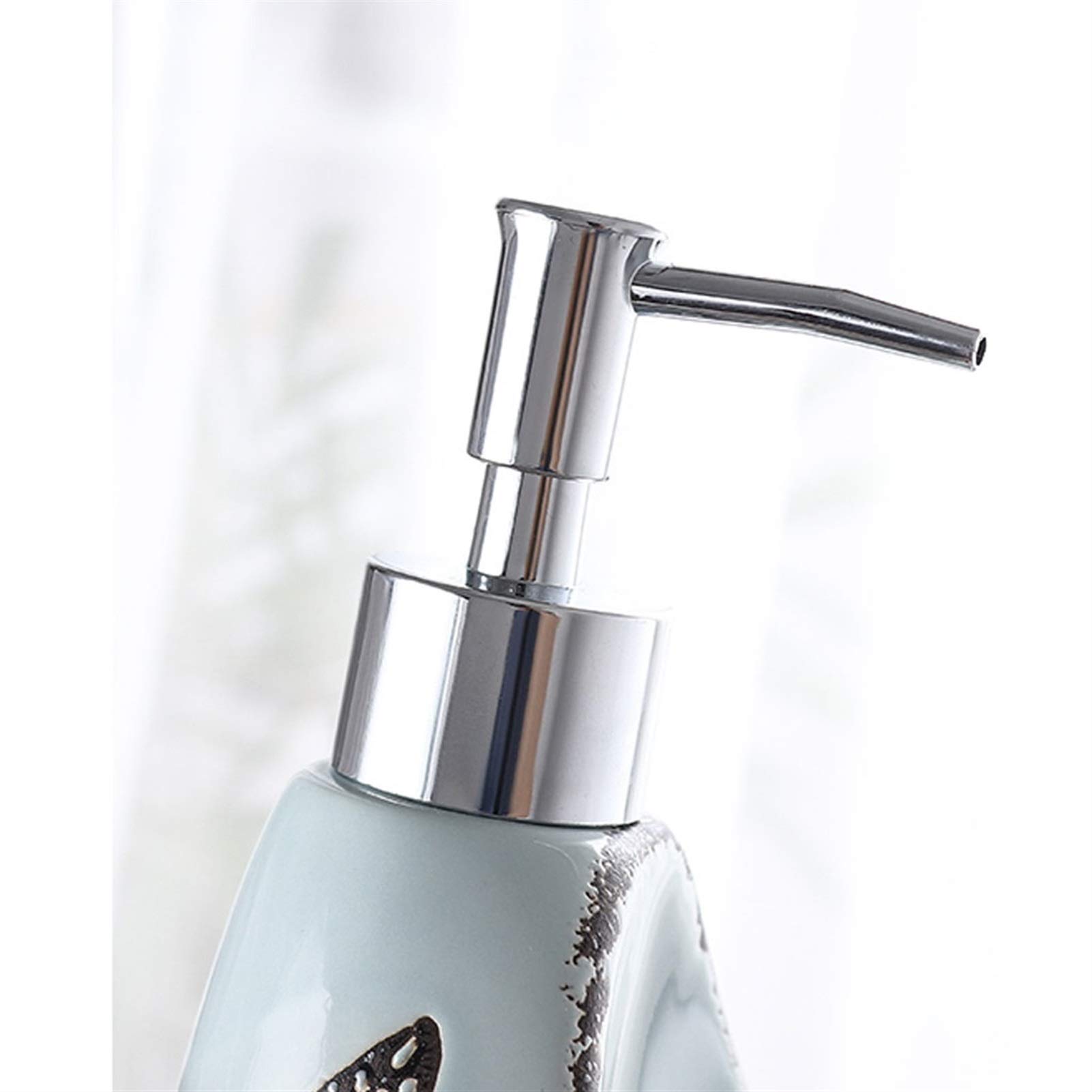 Dispenser per sapone liquido Lozione detergente ceramica Dispenser maniluvio dispenser di sapone Bagno Doccia Lotion Dispenser Soap Dispenser Dosatore Sapone Ricaricabile ( Color : B , Size : MEDIUM )