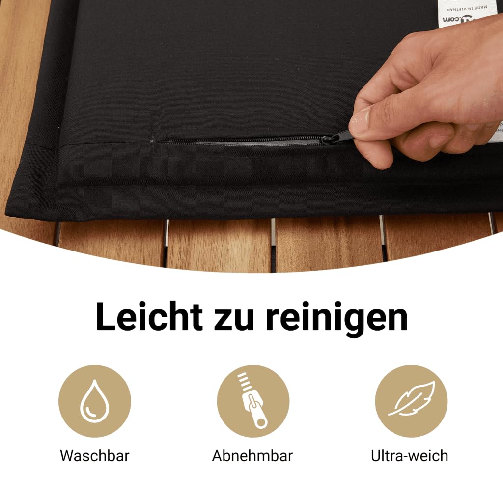 vidaXL Gartensofa mit Kissen 2-Sitzer, Outdoor Sofa mit Hocker mit Staufach, Couch mit abnehmbarm Bezug, Gartebmöbel Gartengarnitur, Schwarz Poly Rattan