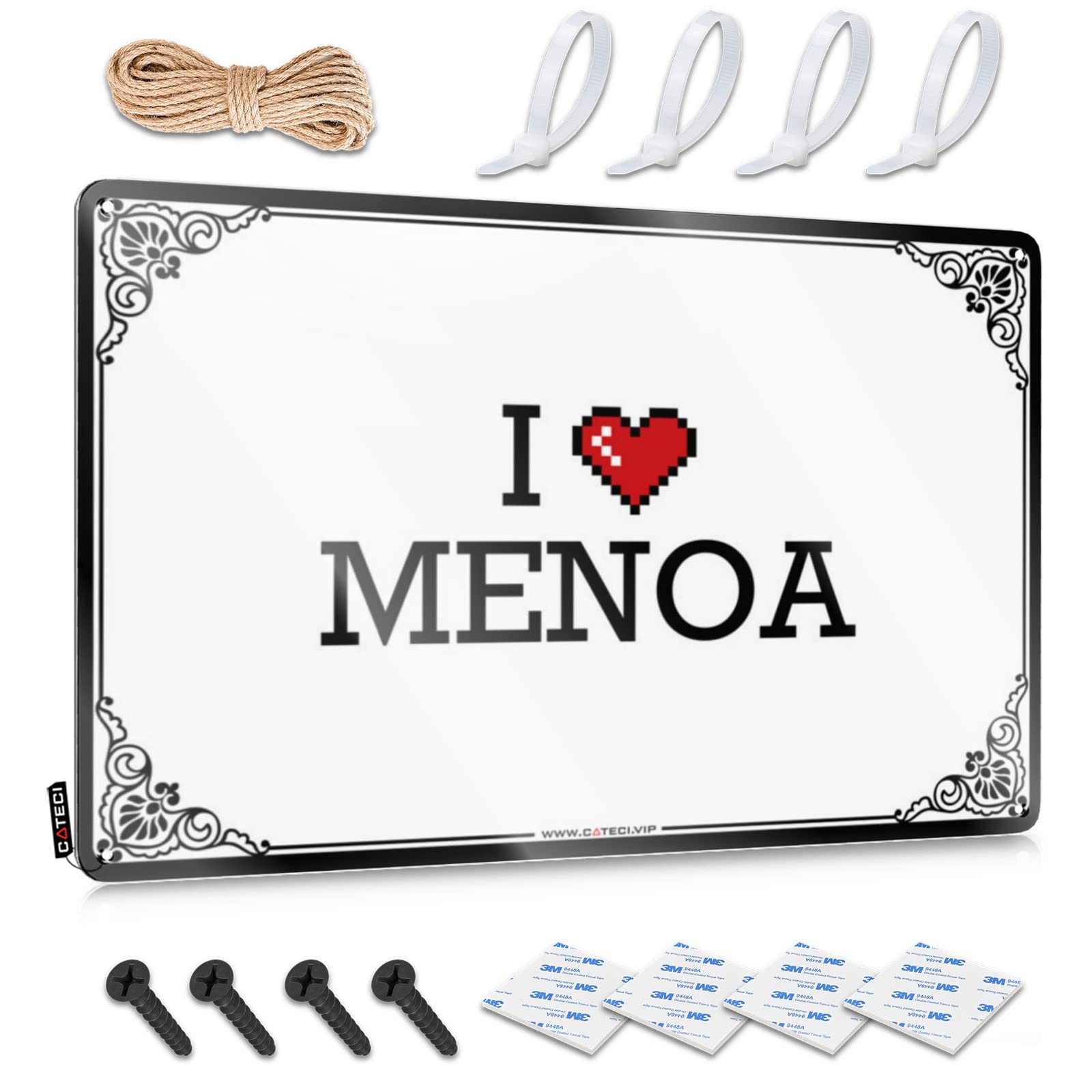 Bar Metal Tin Sign I Love Menoa Tin Sign Camper Decor Coffee Bar Decor (Color : Colour, Size : 30X40CM)