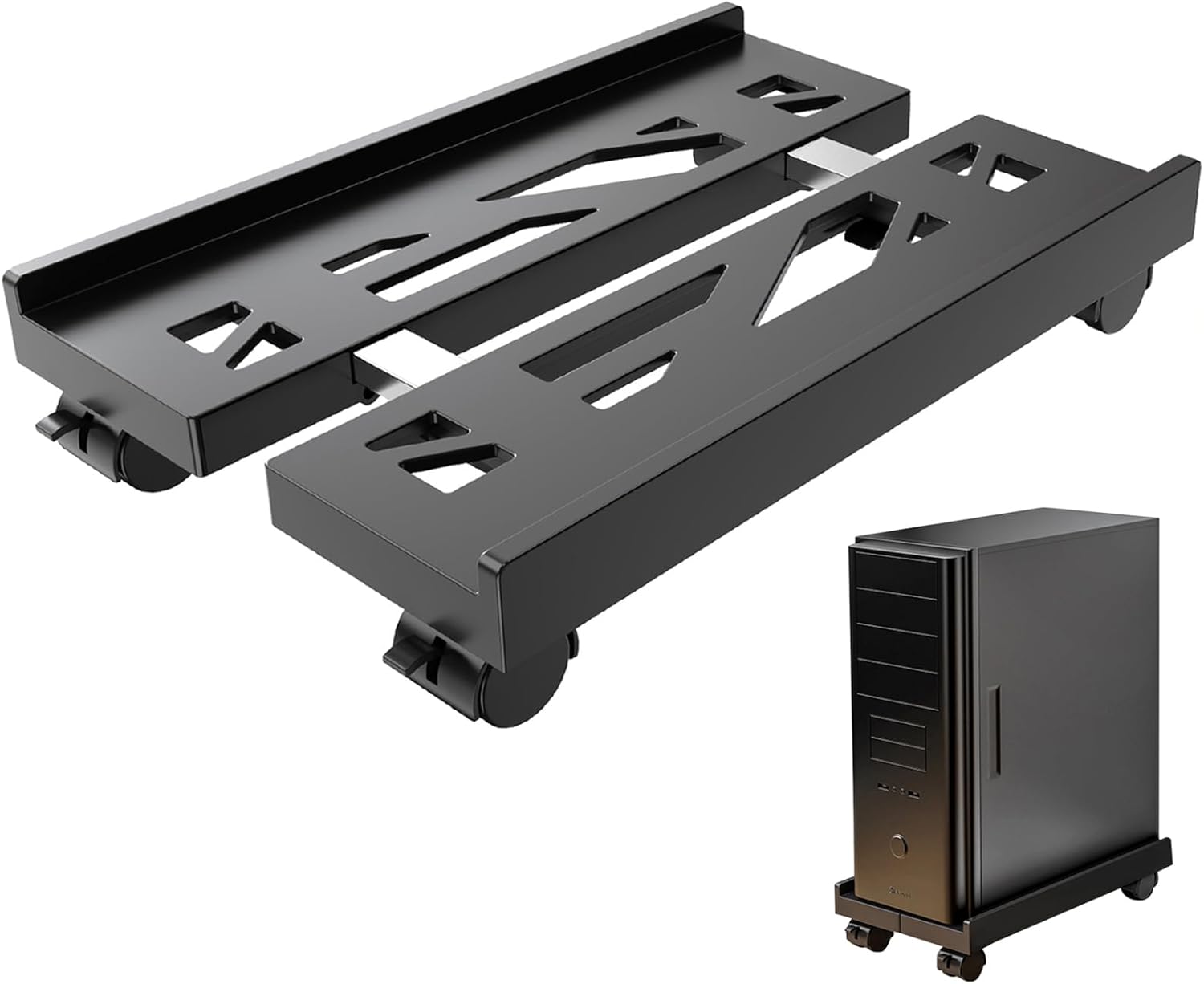 BYMECOST Adjustable Computer Tower Stand,PC Stand Mobile CPU Stand