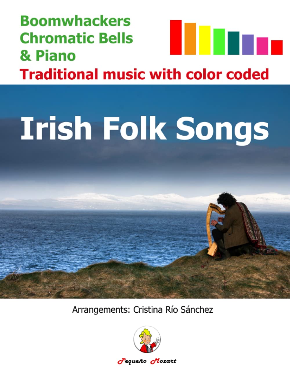 Irish Folk Songs: Boomwhackers, Chromatic Bells & Piano. Traditional music with color coded.