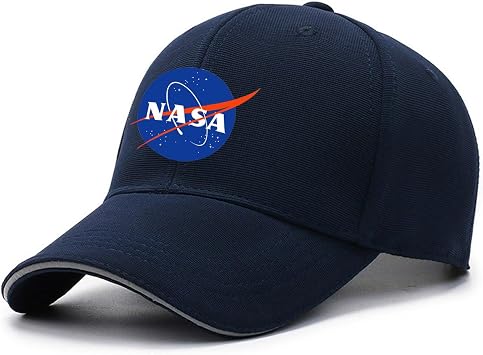 Baseball Cap for NASA Print Casual Golf Caps Unisex Adjustable Dad Hat Sports Polo Sun Caps-Navy Blue||One Size