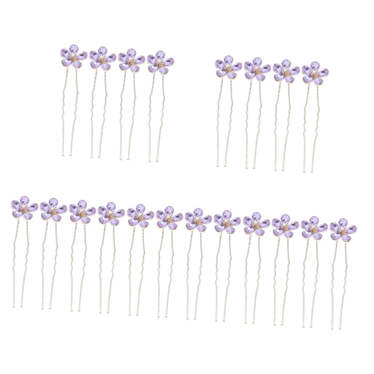 FOMIYES 20stücke U-förmige Haarnadeln Mit Blumen Und Strass Für Hochzeiten Haarschmuck Für Bräute Dekorative Haarspangen Für Einzigartige Frisuren
