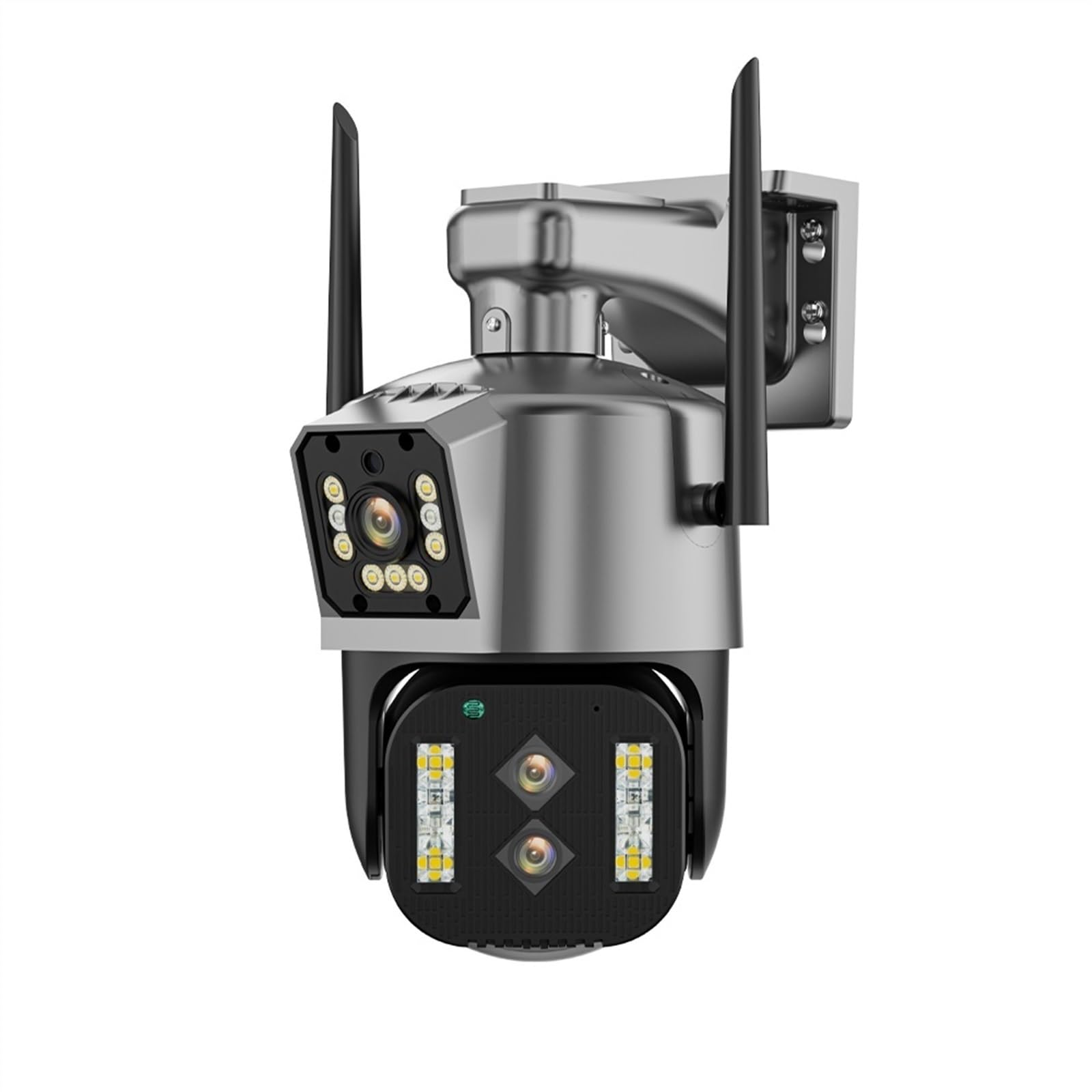 Telecamera IP 6K HD WiFi Telecamera PTZ con zoom 10X esterno Telecamera PTZ a quattro obiettivi Tre doppio schermo 5K 12MP 16MP Video sorveglianza con tracciamento automatico ( Color : 5K Add 128G Car