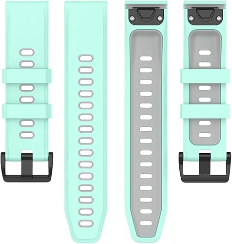 Miniatura 5 de Compatible con Garmin Fenix 6 Sapphire Watch Bands, Forerunner 945 Bands, 0.866 in Quickfit Silicona Correa de repuesto para Garmin Instinct, Fenix