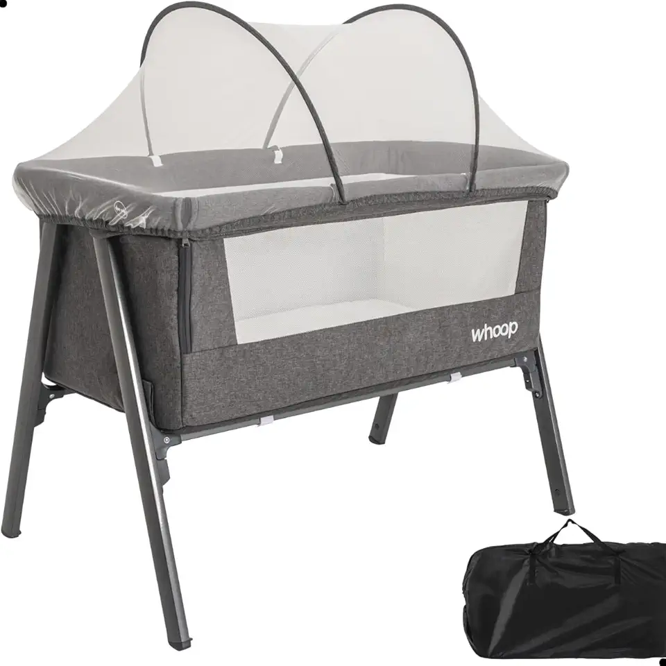 Berço Portátil Infantil Encaixa Na Cama Lado A Lado Moises - Benibee Sleep (MELAGE GRAFITE)