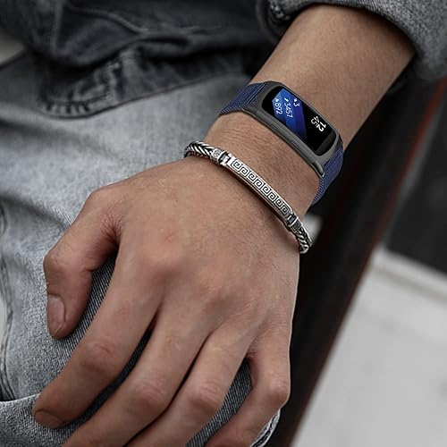 Miniatura 6 de Banda de nailon tejida compatible con Samsung Gear Fit2 Pro SM-R365Gear Fit2 SM-R360 Correa de tela de ajuste rápido para reloj inteligente Gear Fit