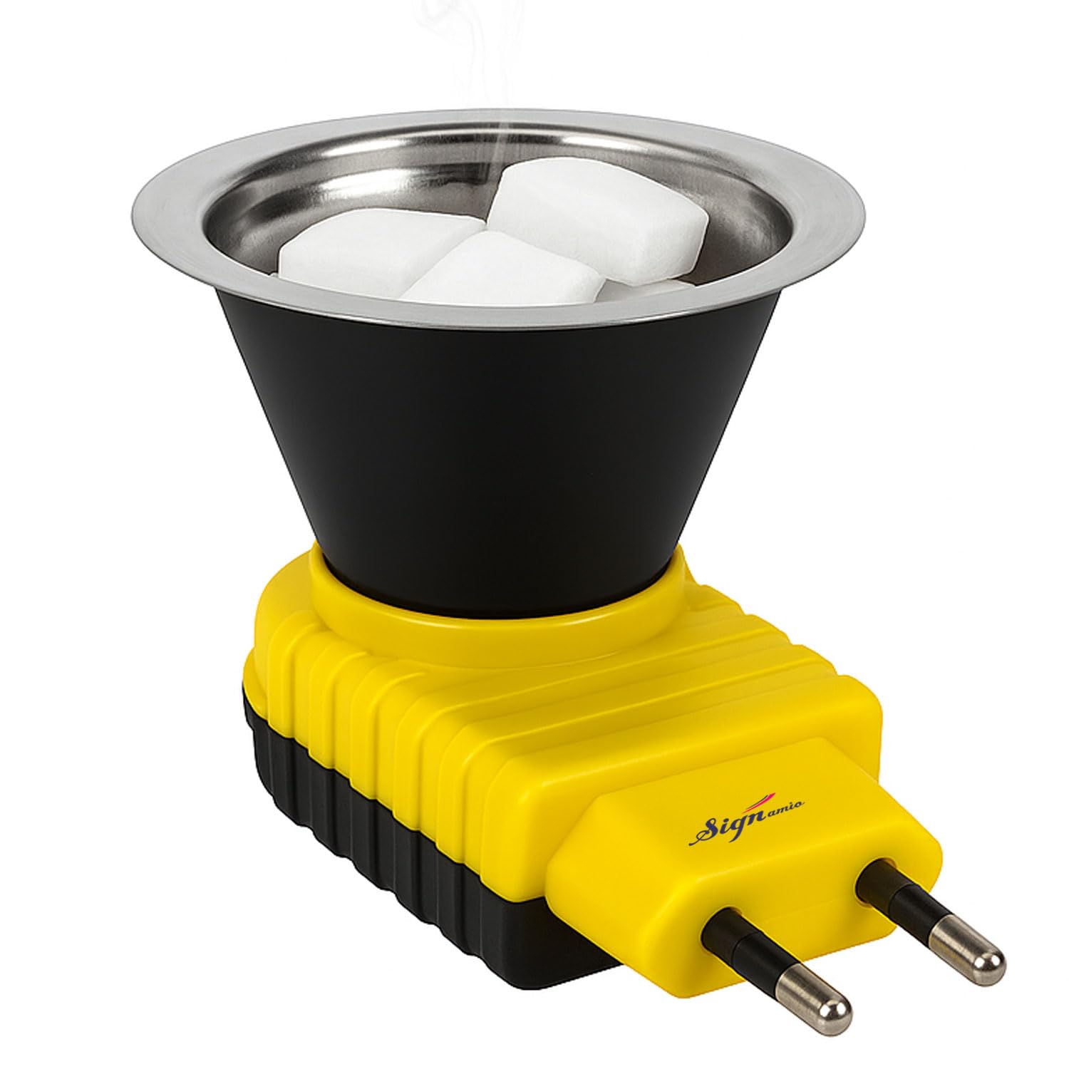 Signamio Home Fragrance Products: Camphor Diffuser Burner, Kapoor Dani Electrical Camphor, Aroma Burner & Bakhoor Burner for Home-Yellow