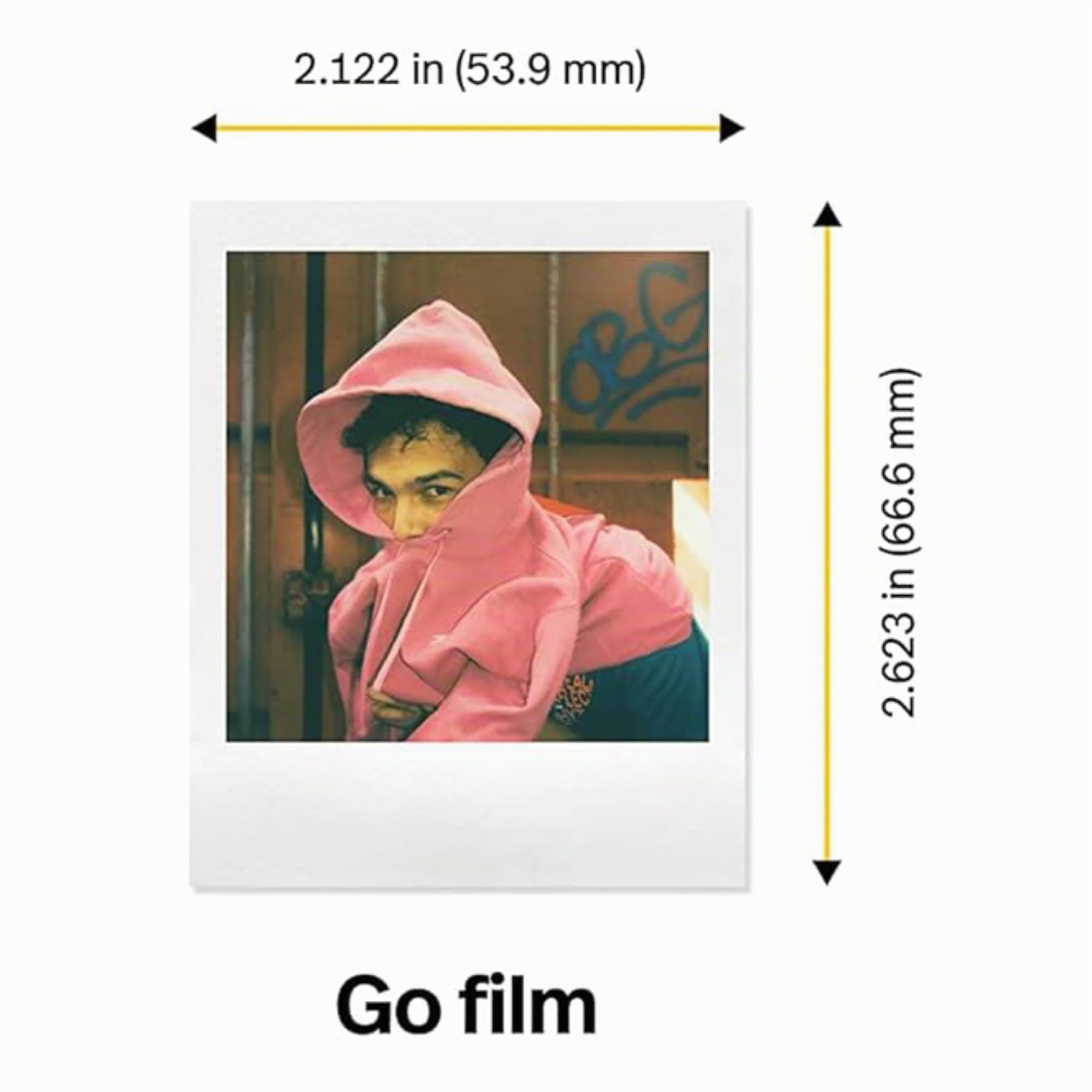 Go Color Film, 32 fotos, 2 paquetes dobles, compatible con cámara Polaroid Go, película de color instantánea para cámara instantánea, con un paño de limpieza Lumintrail