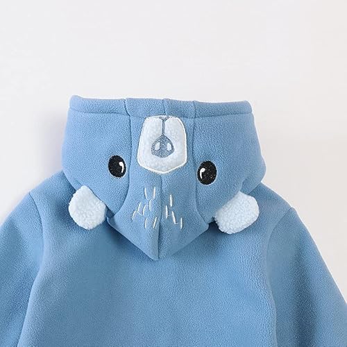 Rixin Baby Kids Hoodies Fleece Zipper Jacket 12M-5Y Boys Girls Plush Cute Ears Coat Fall Winter Hoodie Outwear (As1, Age, 4_Years, 5_Years, Bear-Blue, 4-5T) #TOP1