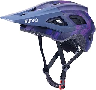 Mountain Bike Helmet with Detachable Visor, SIFVO Bike Helmet for Men and Women MTB Helmet, Adjustable Adult Bike Helmet, ...