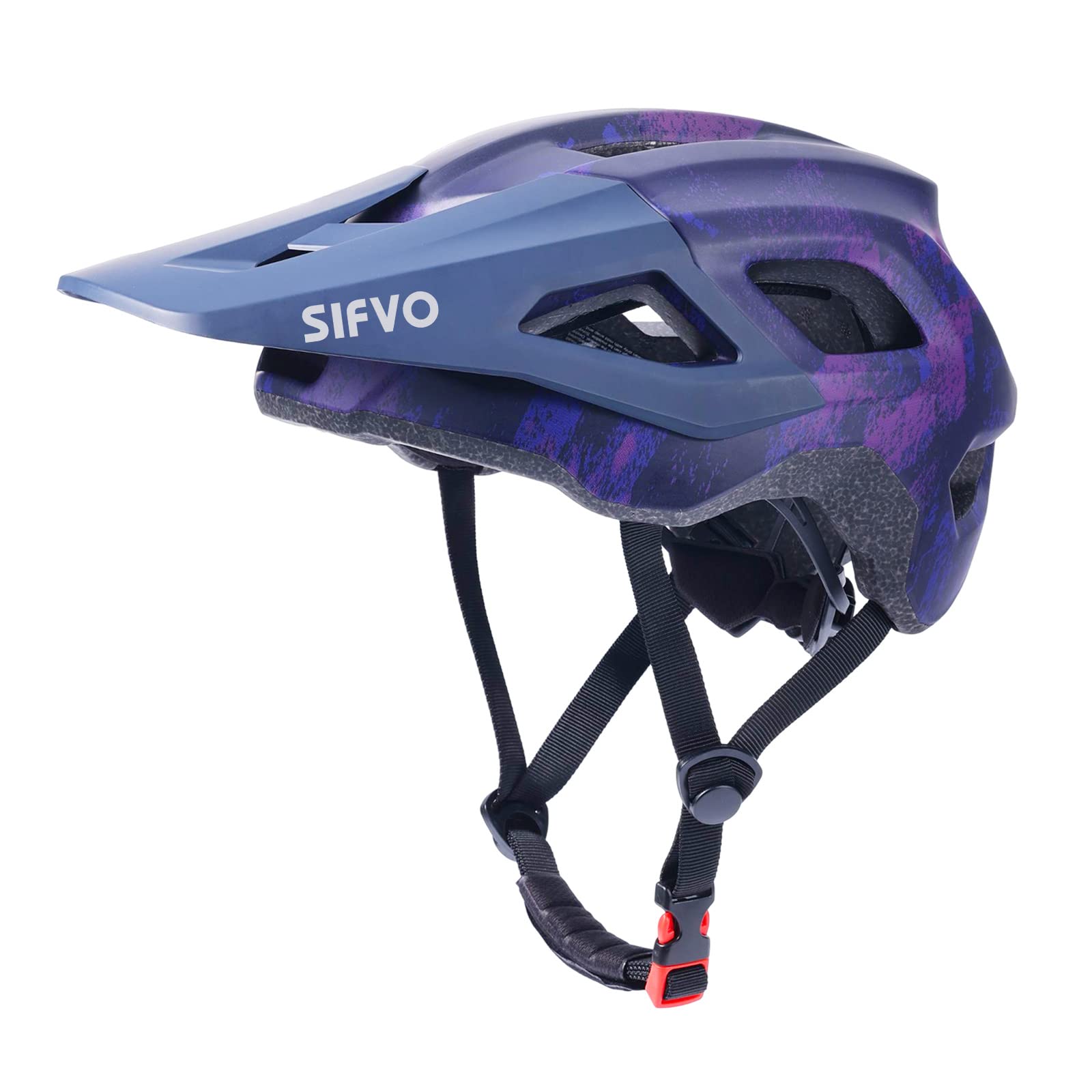 Mountain Bike Helmet with Detachable Visor, SIFVO Bike Helmet for Men and Women MTB Helmet, Adjustable Adult Bike Helmet, 57-59cm