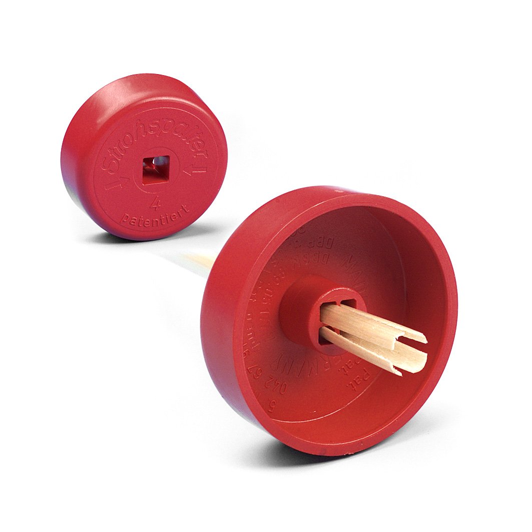 Knorr Prandell Straw Splitter with 4 Stripes, Red