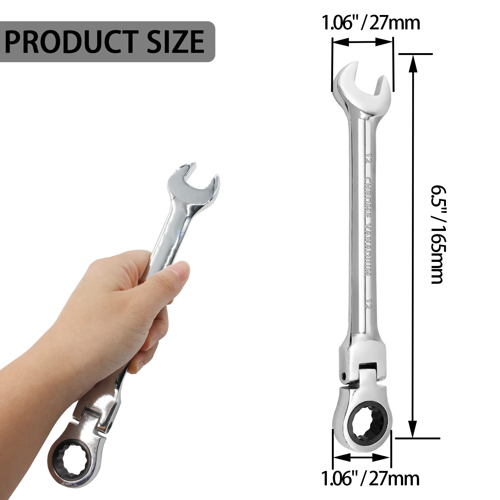 Juego De 2 Llaves De Trinquete De Cabeza Flexible De Pulgada | Meses