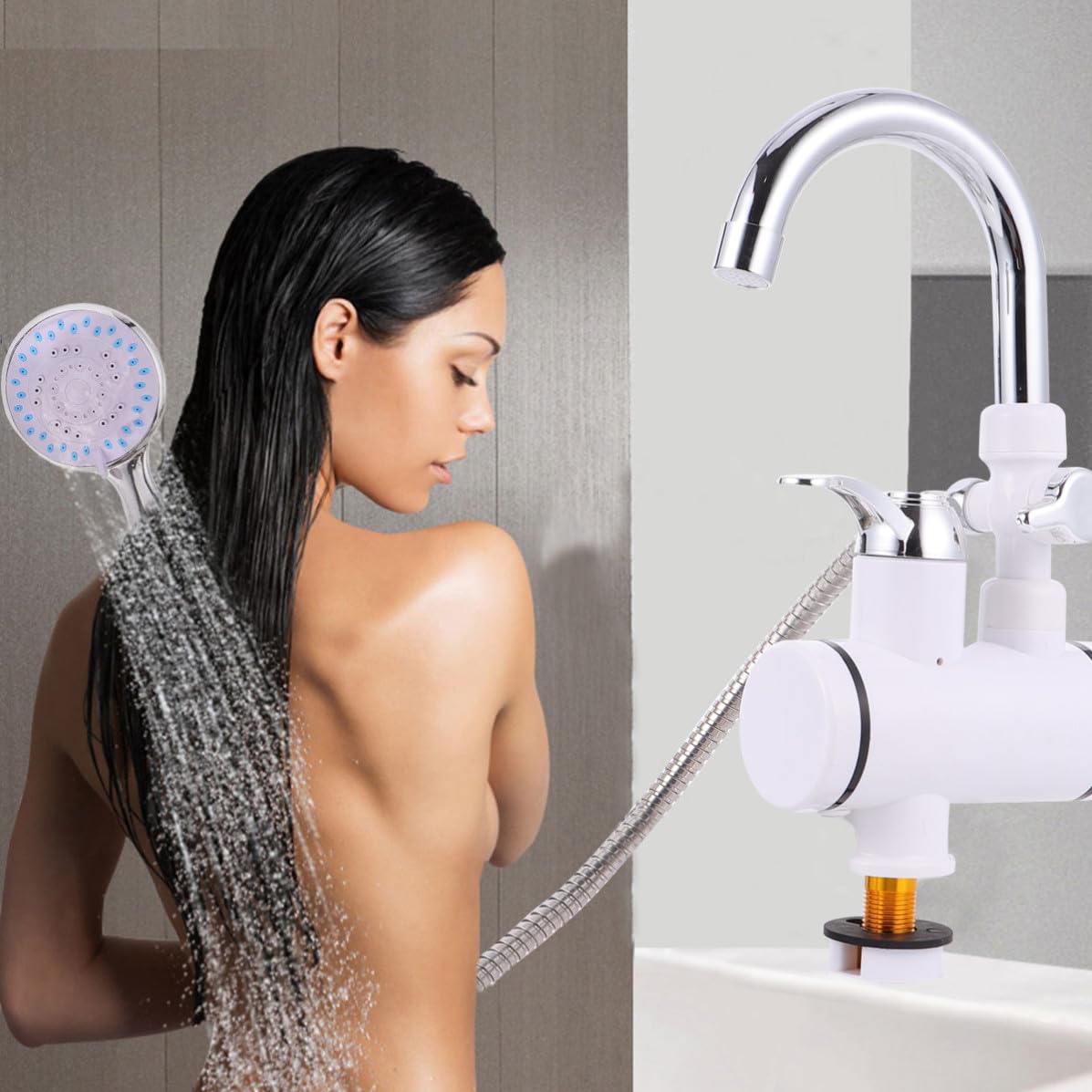 Grifo de Agua Caliente Instantáneo con Pantalla Digital 3000w 220v