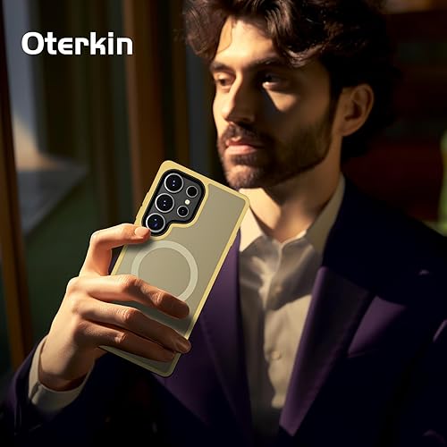 Vista 177 de Oterkin Funda transparente para Samsung Galaxy S24 Ultra, [20 veces antiamarilleamiento] S24 Ultra con 4 bolsas de aire integradas, protección