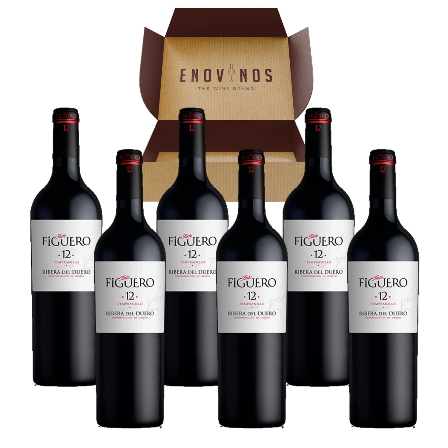 Figuero 12-6 x Botellas Vino tino Ribera del Duero - 100% Tempranillo - Envío 24H - Mejor Selección Enovinos