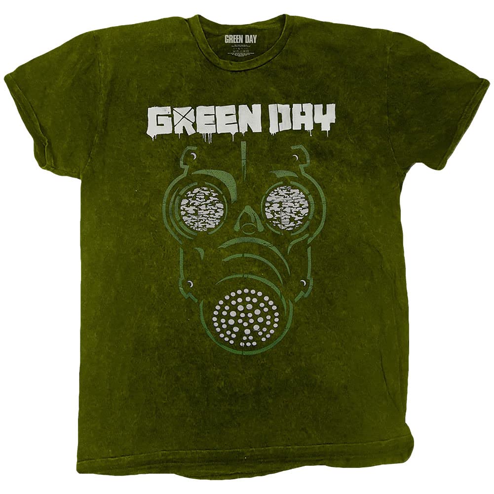 Paradiso Clothing Unisex Green Day Gas Mask Dip Dye T Shirt - S