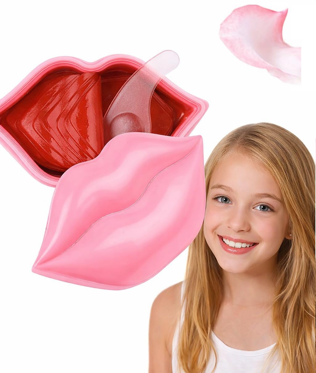 Lip Mask,Lip Sleep Mask 20 Pcs Reduces Lines and Restores Moisture, Effectively Nourishes Skin, Gel Treatment Plumping ​Care-image-16